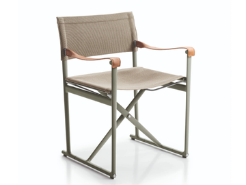 MIRTO OUTDOOR - Folding canvas garden chair with armrests by B&B Italia Outdoor - view 2